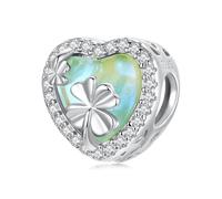 Charm trèfle à quatre feuilles en argent sterling 925 convient au bracelet pandora, bsc1144