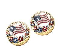Charm US 250e anniversaire fleur étoile broche revers poitrine bijoux pour costumes et chapeaux anniversaire corsage, One Size, Comme décrit