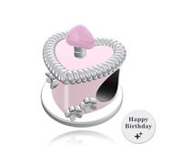 Charm vintage en argent 925 avec motif gâteau d'anniversaire Lambeth - Compatible avec bracelets Pandora, Trollbeads, Chamilia, Biagi et beaucoup d'autres bracelets à breloques britanniques.
