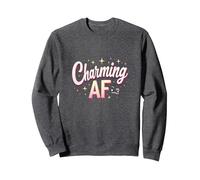 Charmant AF : Argot Scintillant pour Les Femmes confiantes Sweatshirt, Unisexe pour Adultes, Chiné Foncé, S