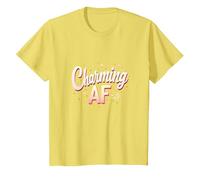Charmant AF : Argot Scintillant pour Les Femmes confiantes T-Shirt, Enfant, Citron, 3 Ans