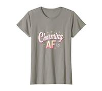 Charmant AF : Argot Scintillant pour Les Femmes confiantes T-Shirt, Femme, Ardoise, M