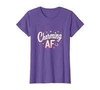 Charmant AF : Argot Scintillant pour Les Femmes confiantes T-Shirt, Femme, Violet chiné, L