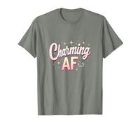 Charmant AF : Argot Scintillant pour Les Femmes confiantes T-Shirt, Homme, Vert Kaki chiné, XXL