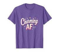 Charmant AF : Argot Scintillant pour Les Femmes confiantes T-Shirt, Homme, Violet chiné, L