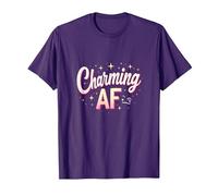 Charmant AF : Argot Scintillant pour Les Femmes confiantes T-Shirt, Homme, Violet, M