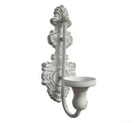 Charmant bougeoir mural pour bougies coniques, décoration antique pour votre maison (gris)