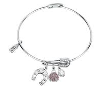 Charmant bracelet en acier pour la chance avec pendentifs d'amitié LPS05ARR57