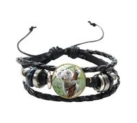 Charmant bracelet koala arbre kangourou animal de la forêt Art photo verre cabochon multicouche en cuir tressé Be- Souvenir, 20 mm, Verre