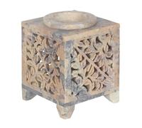 Charmant brûleur à Huile en Forme d'arche Marocaine en Pierre à Savon - 10 cm x 8 cm (1 pièce) - Design Luxueux, matériau de qualité supérieure, Accessoire d'aromathérapie - Idéal pour la décoration