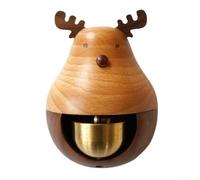Charmant carillon éolien avec chat porte-bonheur et cloche en cuivre mélodique pour un accueil chaleureux (cerf)