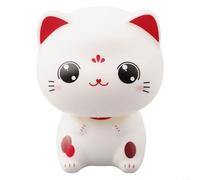 Charmant chat automatique hochant la tête pour décoration de voiture à énergie solaire avec visage souriant (A)