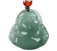Charmant Collier de Jade Vert Naturel de Bouddha - Pendentif Maitreya pour l'amour et l'attraction de la Richesse - Un gage Chaleureux et béni pour Les précieuses célébrations de la Vie