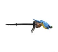 Charmant éclairage de pelouse avec une décoration élégante en forme de perroquet à énergie solaire (bleu)