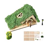 Charmant mini habitation, construction de panneaux géométriques, à peindre avec des pièces de loisirs, activité de construction manuelle, pièce d'affichage avec thème livre d'histoires, option cadeau