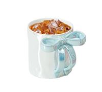 Charmant mug en ruban - Tasses à café esthétiques avec poignée en nœud | Grande capacité - Décoration élégante pour la maison, la cuisine, les boissons pour jus d'orange, eau de cacao chaude