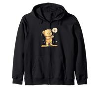 Charmant ours en peluche tenant un pissenlit pour un look de rêve Sweat à Capuche