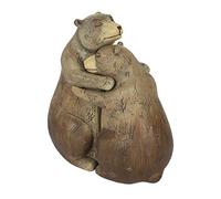 Charmant ours marron câlin ornement 12 x 11 cm