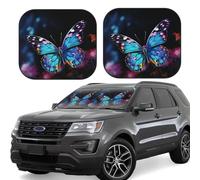 Charmant papillon pare-soleil de voiture 2 pièces pliable pare-soleil pour fenêtre avant pare-soleil de voiture pare-soleil de voiture pare-soleil universel couverture intérieure de voiture