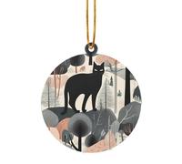 Charmant pendentif chat dans la jungle en acrylique cadeau décoratif adapté pour décorer une cheminée ou un rebord de fenêtre
