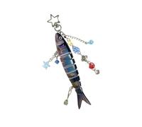 Charmant pendentif en forme de poisson - Texture en résine - Convient pour les rencontres et les événements sociaux - Porte-clés réaliste en forme de poisson, taille unique, Comme décrit, Comme décrit