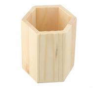 Charmant pot à crayons en bois pour l'organisation de la papeterie, peut contenir des crayons, des ciseaux et des pinceaux de maquillage, pour n'importe quel bureau (B)