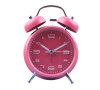 Charmant réveil à double cloche avec alarme puissante et fonctionnement silencieux pour une expérience paisible dans la chambre à coucher (pastèque rouge)