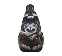 Charmant sac à bandoulière Gorilla Love en toile pour homme