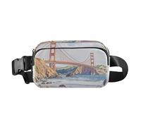 Charmant sac banane élégant Statue de la Liberté pour homme et femme Petit sac de sport à bandoulière pour entraînement et course à pied, San Francisco, 1 size