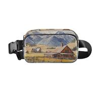 Charmant sac banane élégant Statue de la Liberté pour homme et femme Petit sac de sport à bandoulière pour entraînement et course à pied, Cowboy Ranch Horse Mountain, 1 size