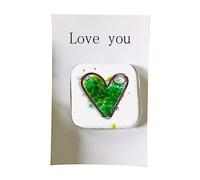 Charmant souvenir en forme de cœur en cristal - Ornement souvenir d'anniversaire Saint-Valentin - Décoration d'amour - Fournitures de maison - Boîtes à souvenirs avec couvercles - Livre de souvenirs