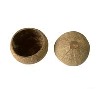 Charmante bougie en coquille de noix de coco faite à la main pour décoration exotique et service de collation (coquille primitive)