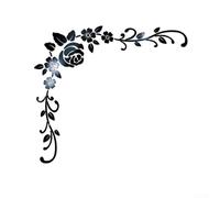 Charmante décoration murale 3D en acrylique amovible pour des espaces de vie dynamiques (noir)
