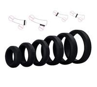 ̣ σ Charmante Et Séduisante, Bague Cercle En Silicone Noir ! Cadeaux Pour Hommes.