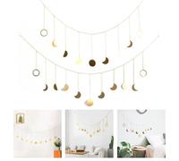 Charmante guirlande de lune en métal à suspendre au mur, décoration pour les amateurs de Bohême et d'astrologie (moyenne)