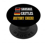 Charmante Histoire des châteaux allemands Saucisse Allemande PopSockets PopGrip Adhésif