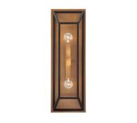 Charmante Murale Plank en Bronze Marron Carré Design Rétro Lampe Couloir