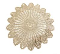 Charmante nappe ronde faite à la main au crochet creux pour mariage et famille (75-80cm beige)