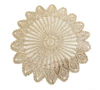 Charmante nappe vintage faite à la main au crochet creux pour mariages et événements familiaux (75-80 cm, blanc)