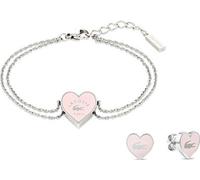 Charmante parure de bijoux en acier pour femme (bracelet, boucles d'oreilles) 2070031
