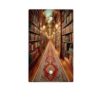 Charmante plaque d'interrupteur de bibliothèque, design élégant pour décoration d'intérieur, style vintage classique, parfait pour les coins de lecture, les plaques murales thermoplastiques, plaque de