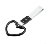 Charmante sangle de voiture en forme de cœur qui ajoute une touche personnelle à votre pare-chocs arrière (argent + noir)
