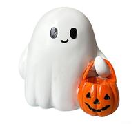 Charmante statue en résine avec visage souriant et pose du majeur - Citrouille d'Halloween - Décoration pour la maison, le jardin ou la table avec un savoir-faire détaillé et une durabilité durable
