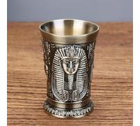 Charmante tasse à whisky en métal par l'art égyptien antique pour boissons (bronze)