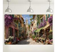 Charmante toile de fond florale pour rue, décoration de jardin vintage, beau fond photo pour fêtes, événements de printemps et d'été, 180 x 109 cm