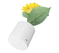 Charmante veilleuse LED rechargeable en forme de tournesol, luminosité réglable pour plus de confort, économie d'énergie et sans danger pour tous les âges, pièce décorative (1 tête)