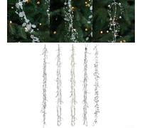 Charmantes décorations en verre transparent en forme de stalactites pour embellir vos décorations de vacances avec un style classique (crème)