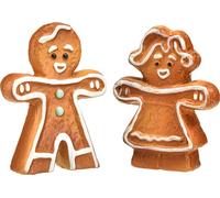 Charmantes figurines décoratives Homme et femme en pain d'épice pour les fêtes de fin d'année