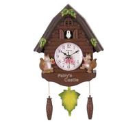 Charmantes horloges de coucou pour mur, horloge d'oiseau qui chante à l'heure avec pendule de feuilles 16.5x10.2 '' Contrôle de commande de volume réglable pour le salon, l'étude et la salle des