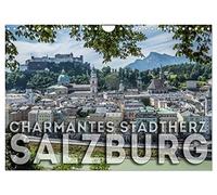 Charmantes Stadtherz SALZBURG (Wandkalender 2026 DIN A4 quer), CALVENDO Monatskalender: Eine Reise durch die Zeit
